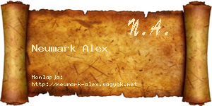 Neumark Alex névjegykártya
